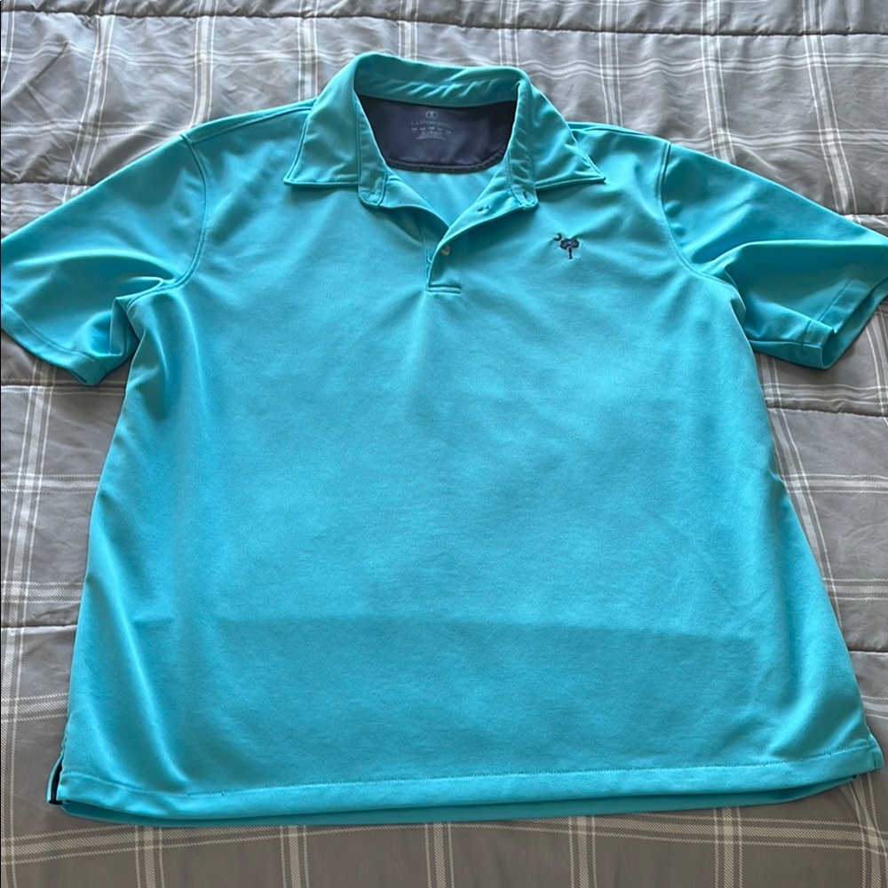 Men's Aqua Polo Shirt - Lands End